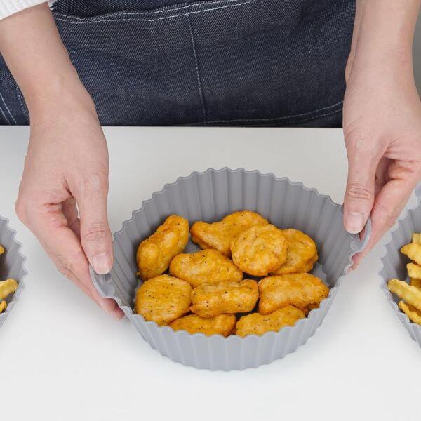 6 Piece Reusable Silicone Air Fryer Liner