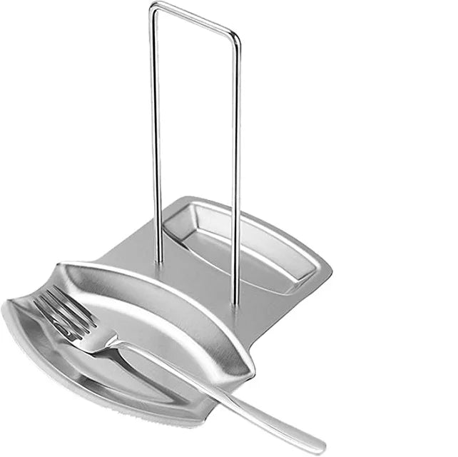 Stainless Steel Spoon Rest Holder Countertop Lid Stand